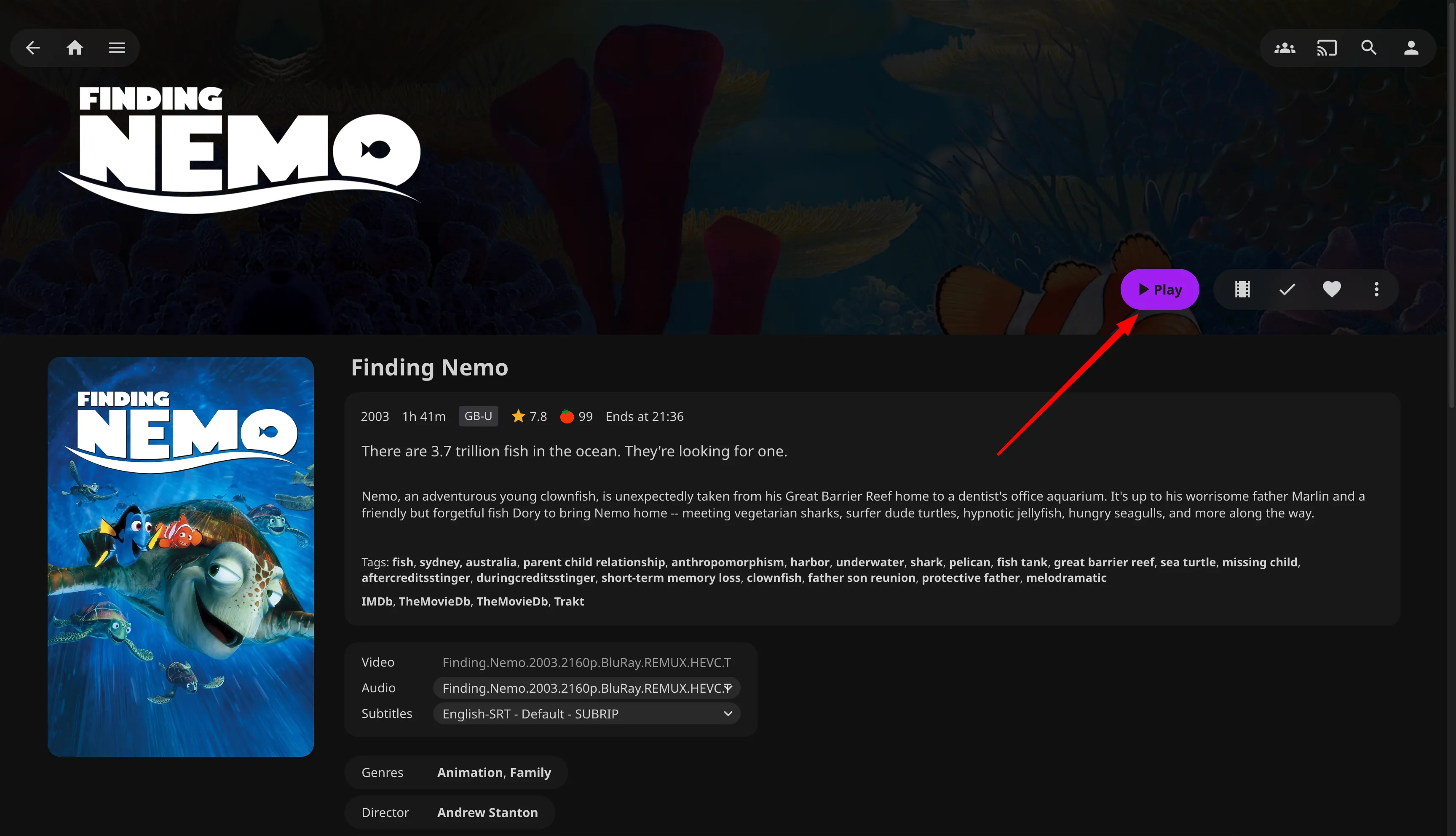 Content details page