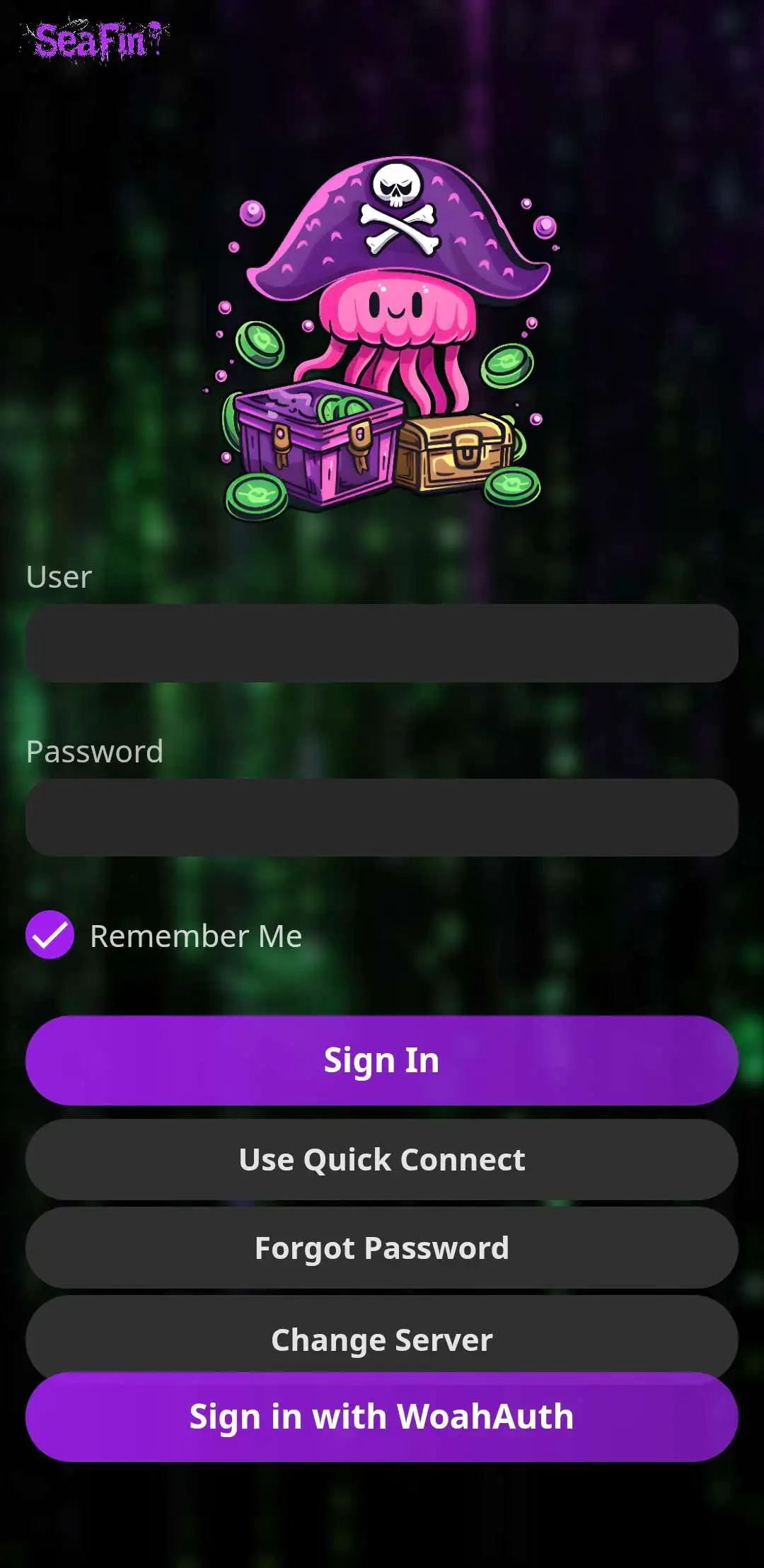 Mobile Login Screen